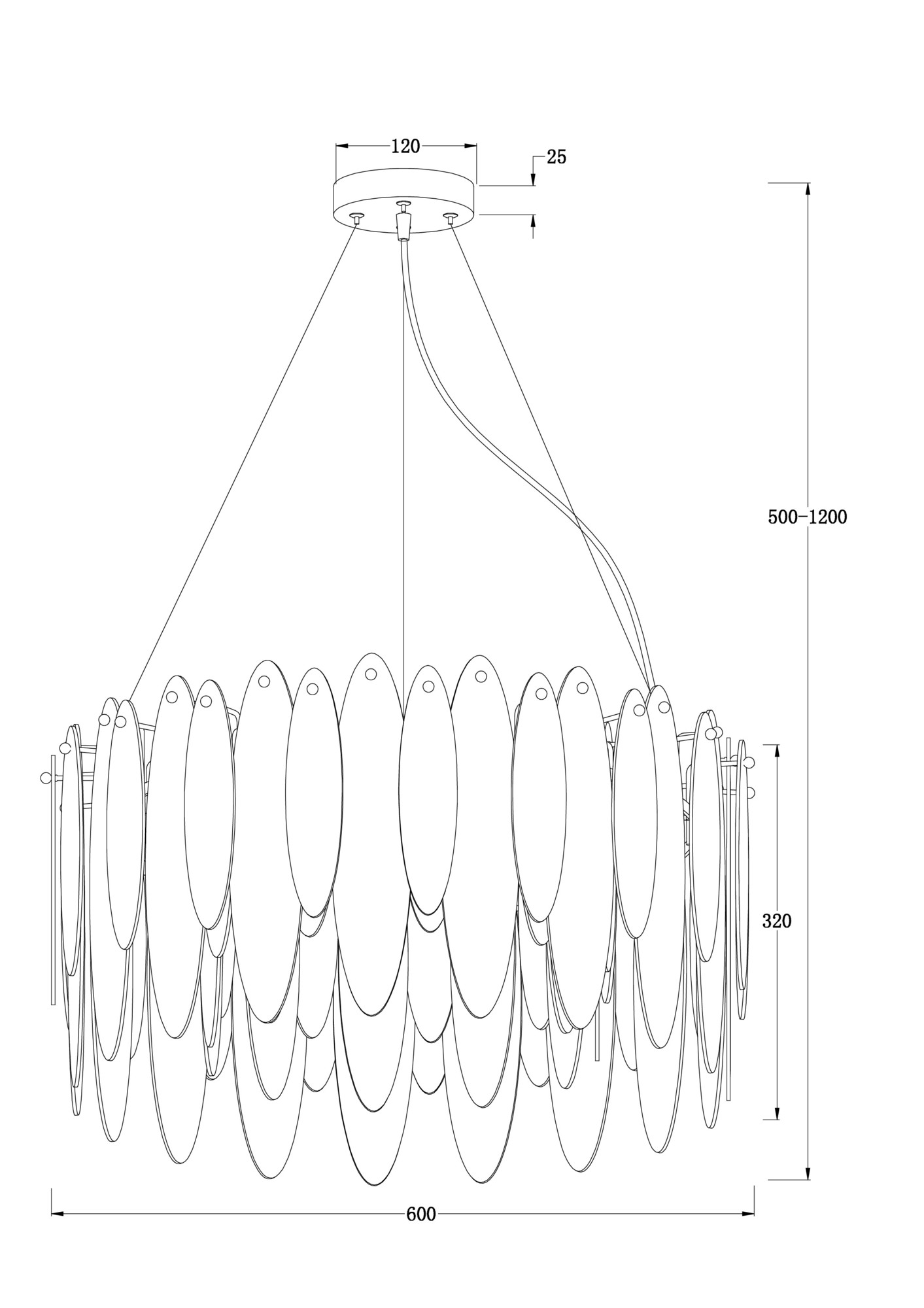 Дополнительная картинка Подвесной светильник Freya FR5217PL-08FG