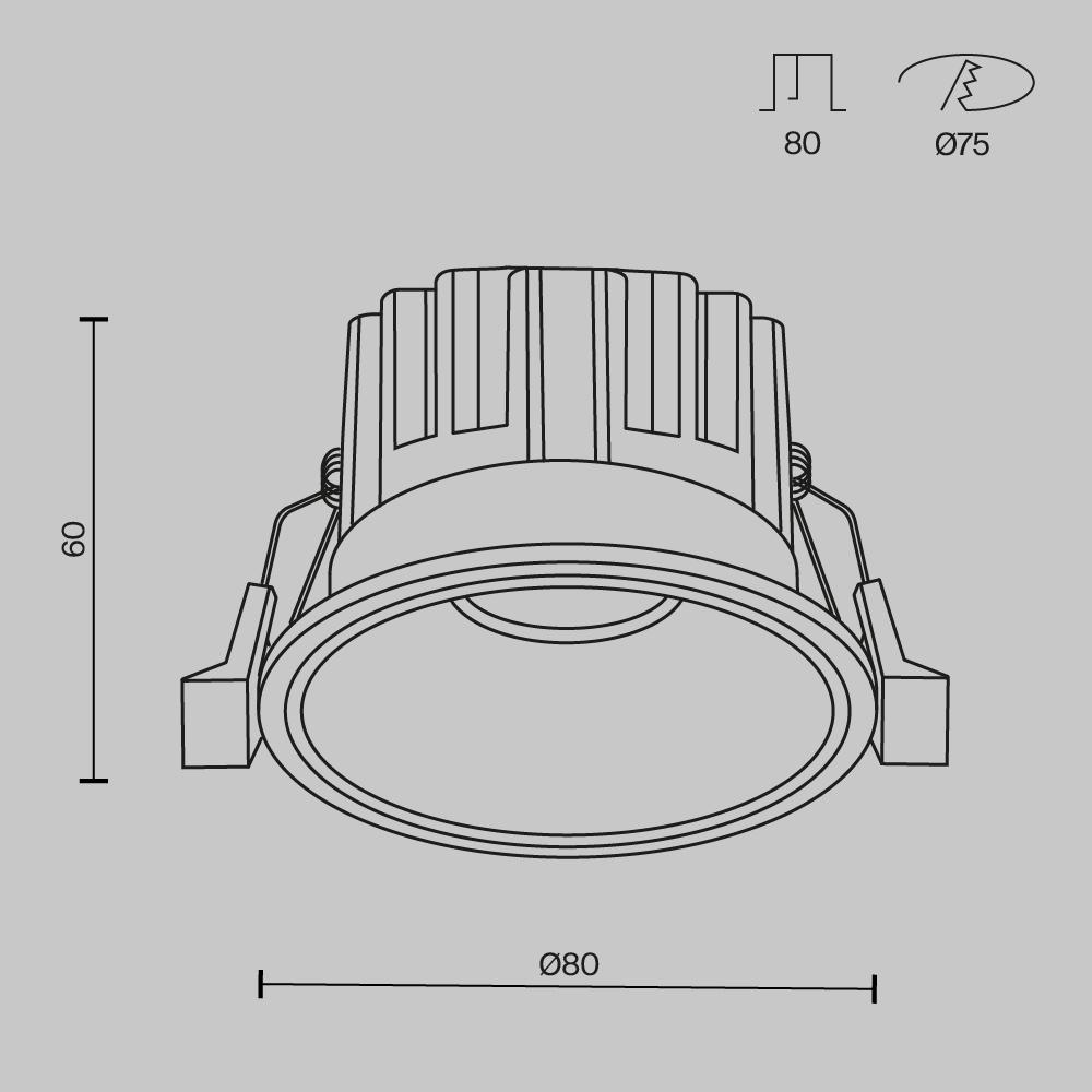 Дополнительная картинка Встраиваемый светильник Technical DL058-12W3K-W