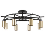 люстры lr718408 люстра rullo 8х50w gu10 черный - золото  571718 - 214440-8, доставка по Казахстану 