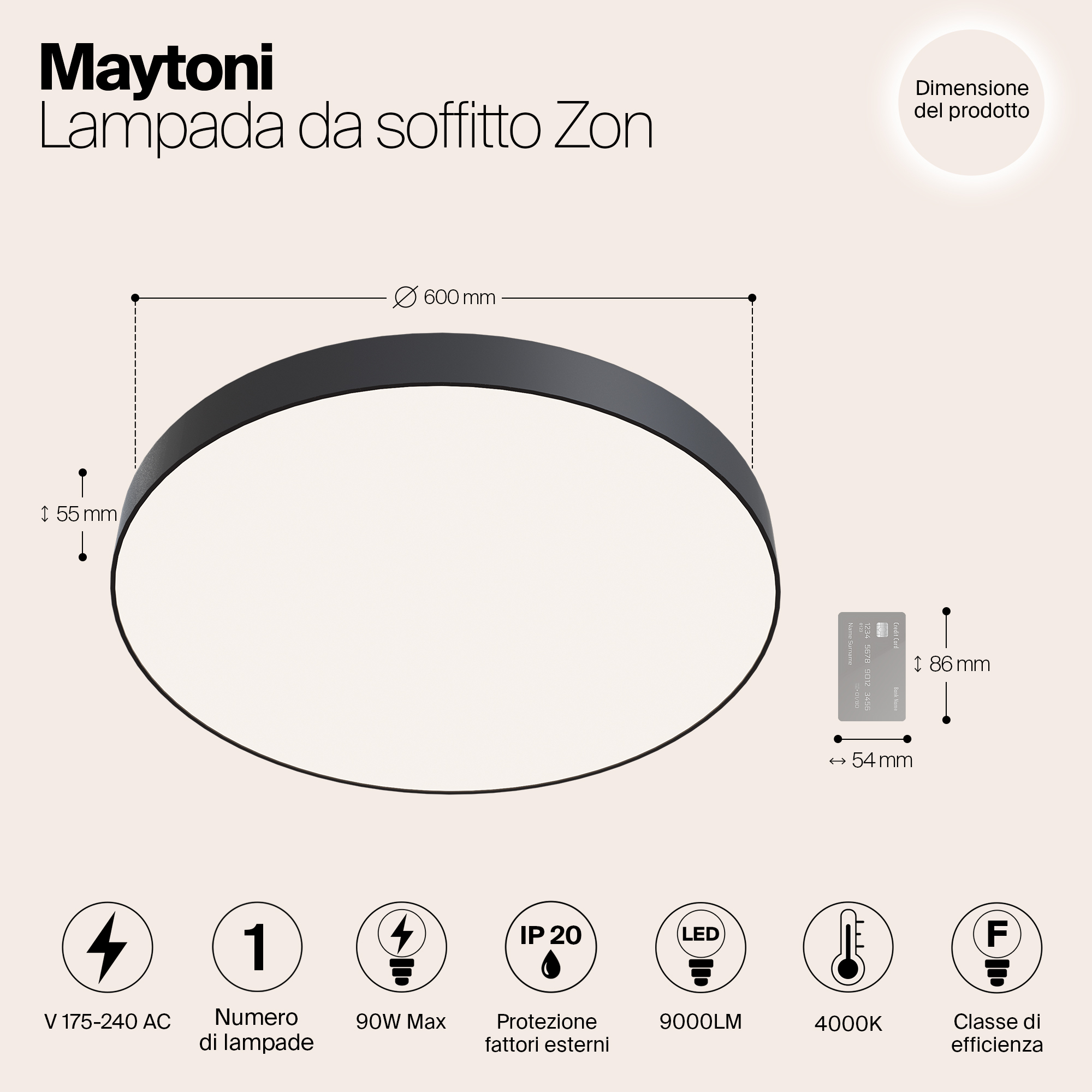 Картинка Потолочный светодиодный светильник Maytoni Zon C032CL-L96B4K