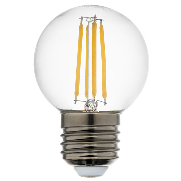 Картинка 933824 Лампа LED FILAMENT 220V G50  E27 6W=65W 400-430LM 360G CL 4000K 30000H (в комплекте)