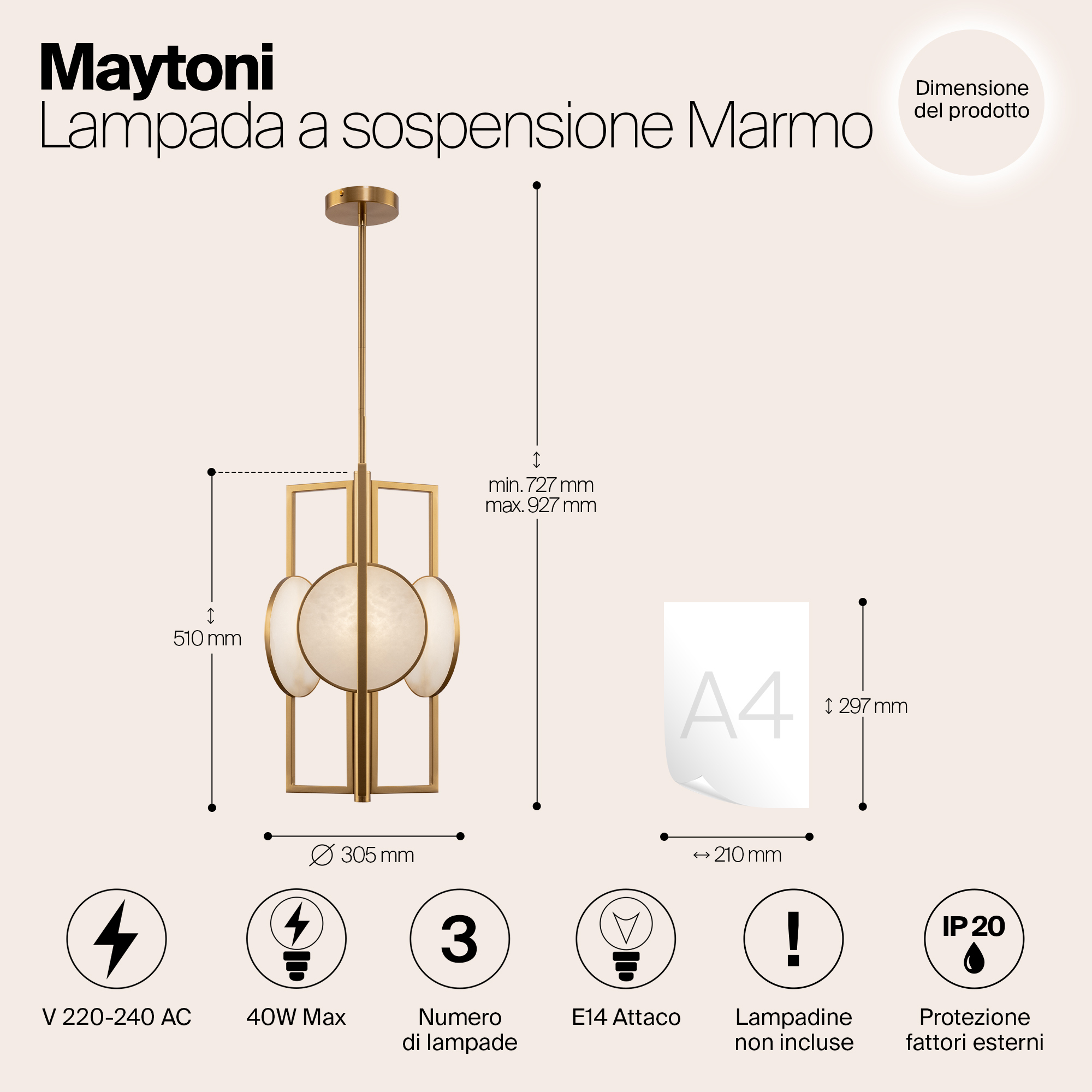 Дополнительная картинка Подвесной светильник Maytoni MOD099PL-03G