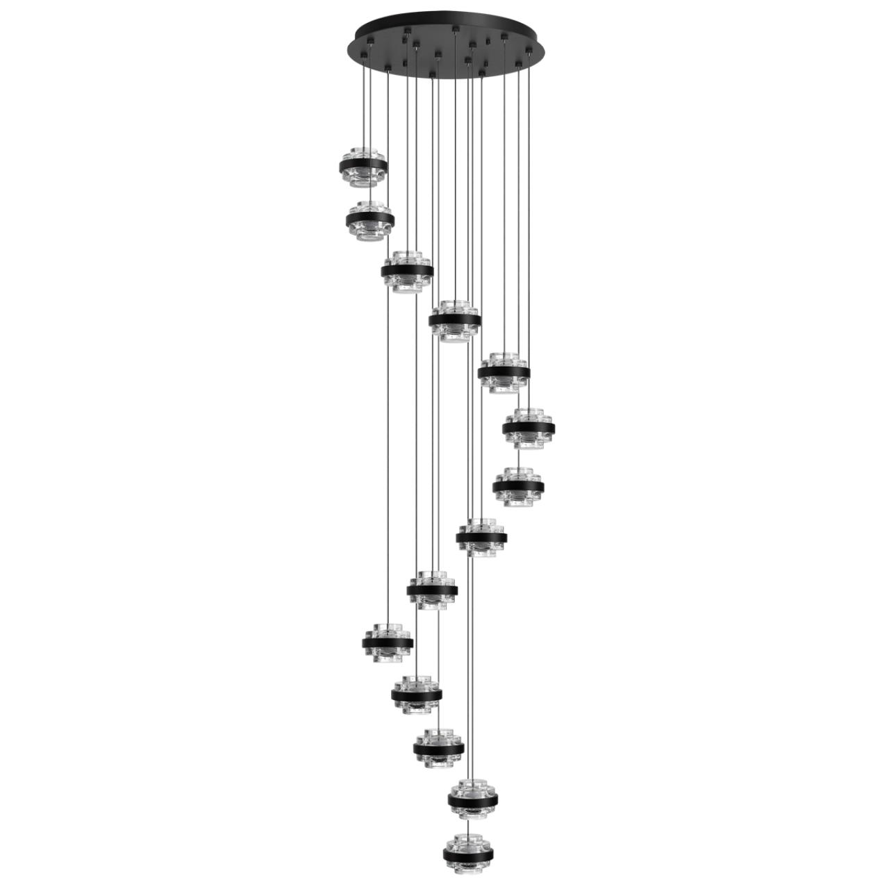 5031/80l l-vision odl24 391 чёрный/металл/акрил люстра led 80w 4000k 5723лм klot, доставка по Казахстану 