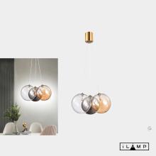 люстры подвесной светильник ilamp drop 8110p/3 brass&multi color, доставка по Казахстану 