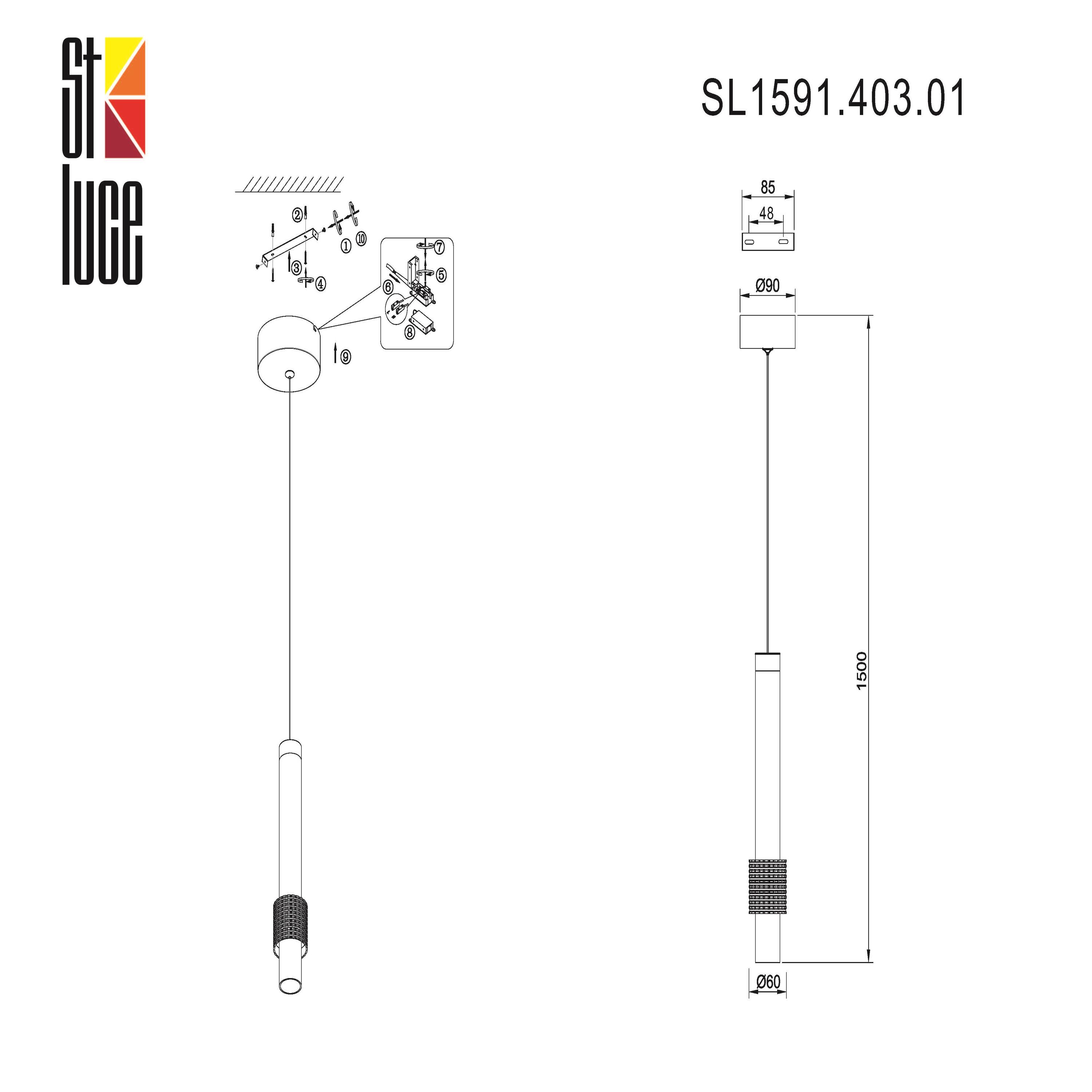Картинка Подвесной светодиодный светильник ST Luce Ballito SL1591.403.01