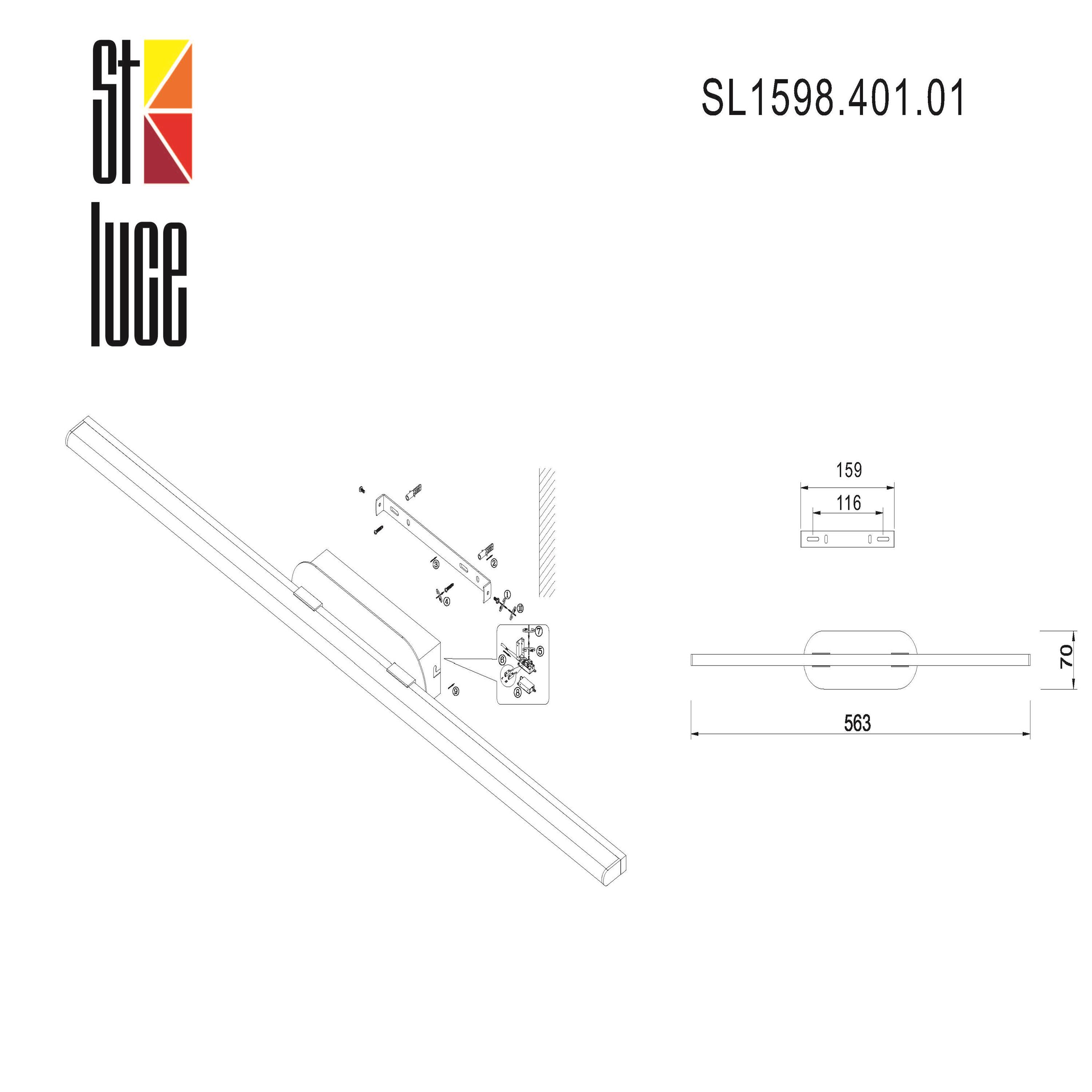 Картинка Настенный светодиодный светильник ST Luce Ursito SL1598.401.01