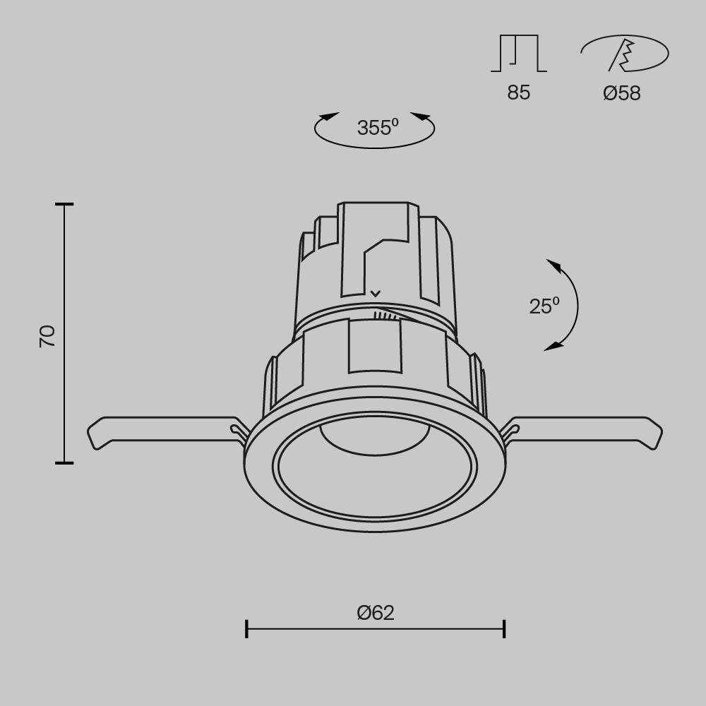 Дополнительная картинка Встраиваемый светильник Technical DL057-7W3K-W