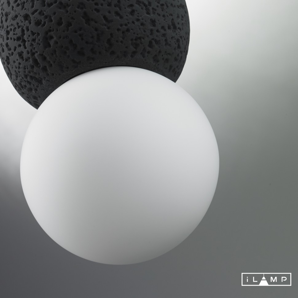 подвесной светильник ilamp foxtrot 10694p/1-d100 black&white, доставка по Казахстану 