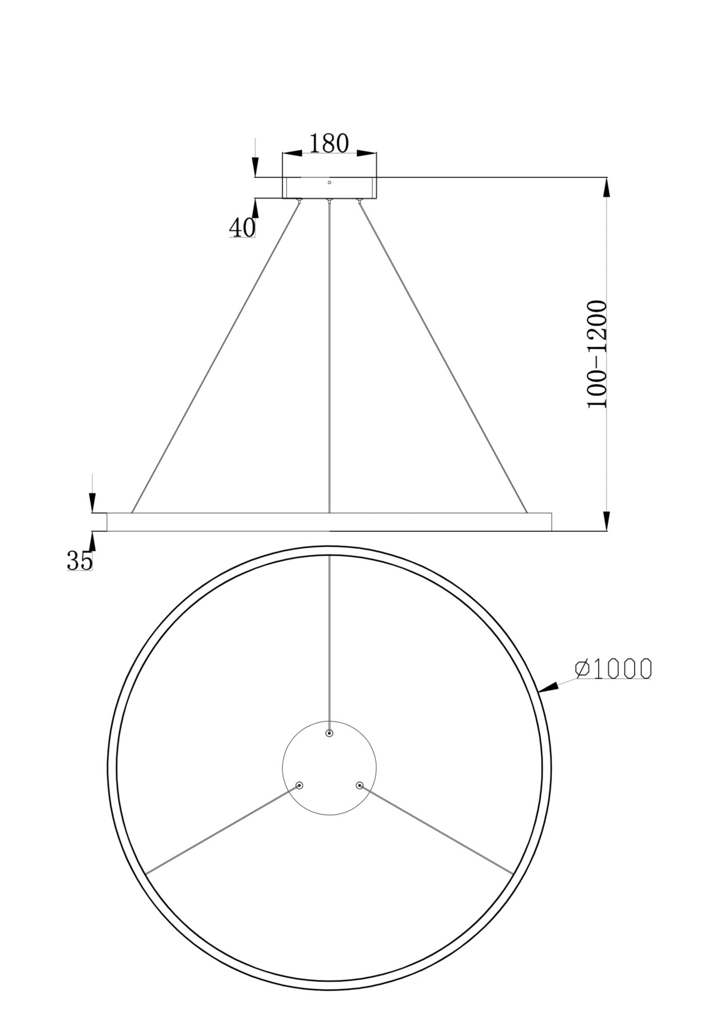 Дополнительная картинка Подвесной светодиодный светильник Maytoni Rim MOD058PL-L54BS4K