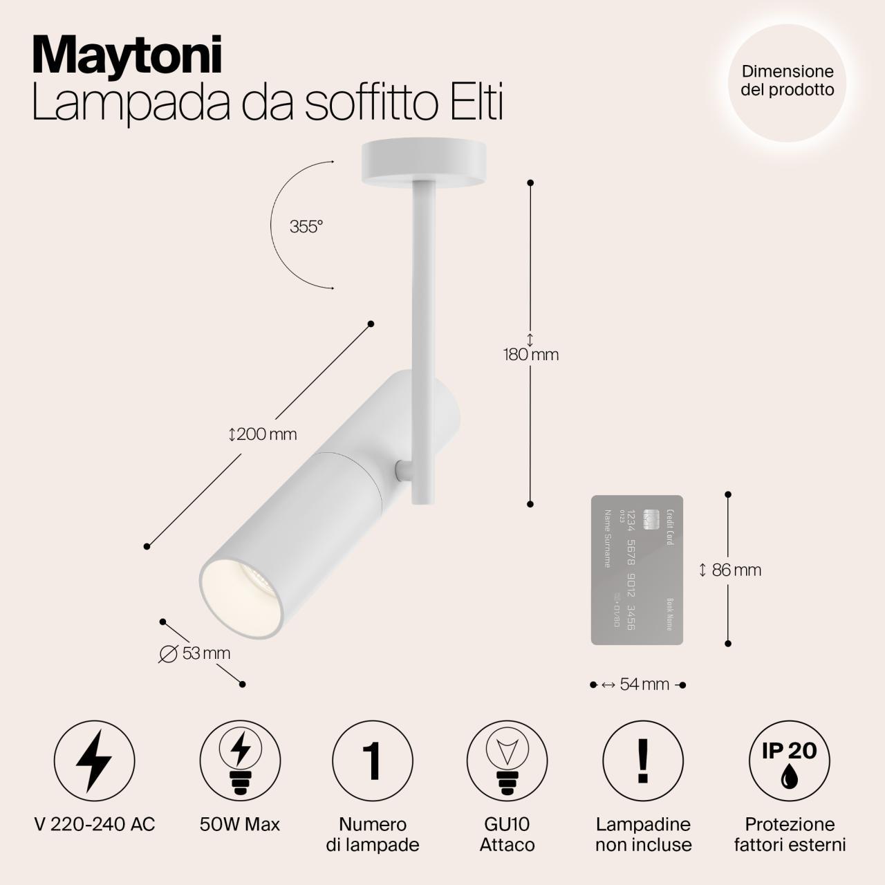 Дополнительная картинка Спот Maytoni Elti C020CL-01W