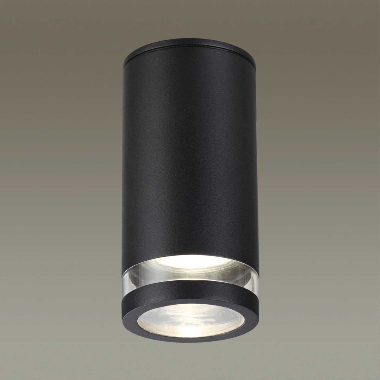 Картинка 6605/1C HIGHTECH ODL23 563 черный/металл/пвх стойкий к УФ излучению Потолочный св-к IP65 LED GU10 7W MOTTO