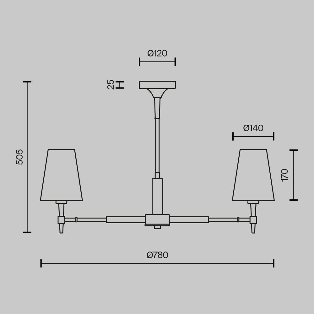 Дополнительная картинка Подвесная люстра Maytoni Zaragoza H001CL-05BS