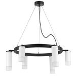 люстры lr0163638631 подвесной светильник rullo 6х50w gu10 черный (571016+214436-3+214486-3+202431-6), доставка по Казахстану 