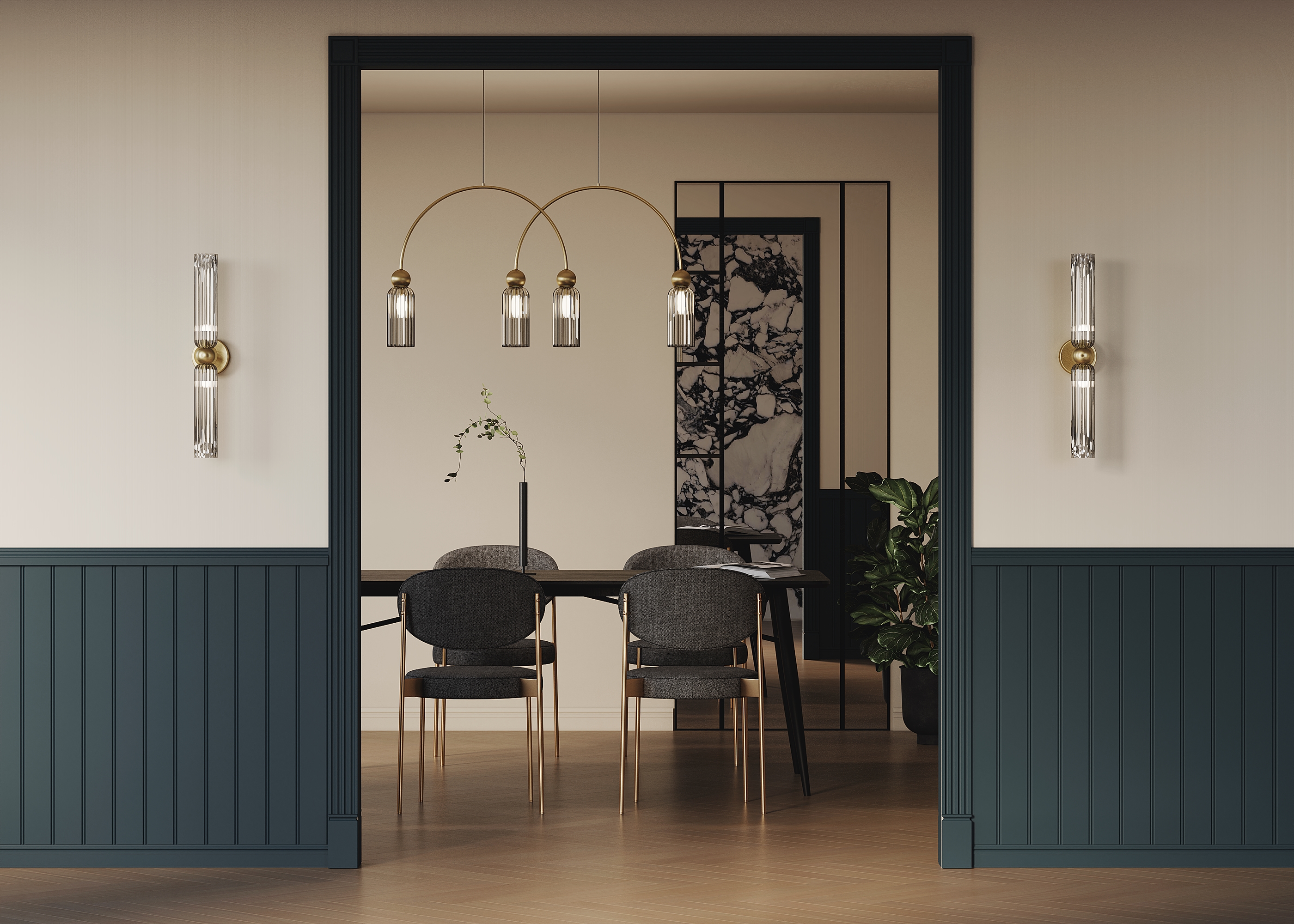 Дополнительная картинка Подвесной светильник Maytoni MOD302PL-04GR