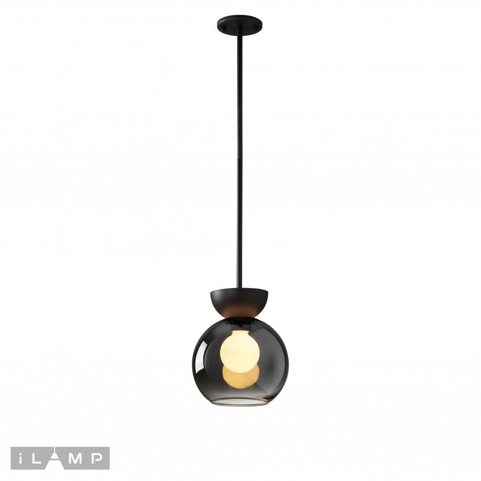 Картинка Светильник подвесной iLamp Mono P6079-1 BK+SM
