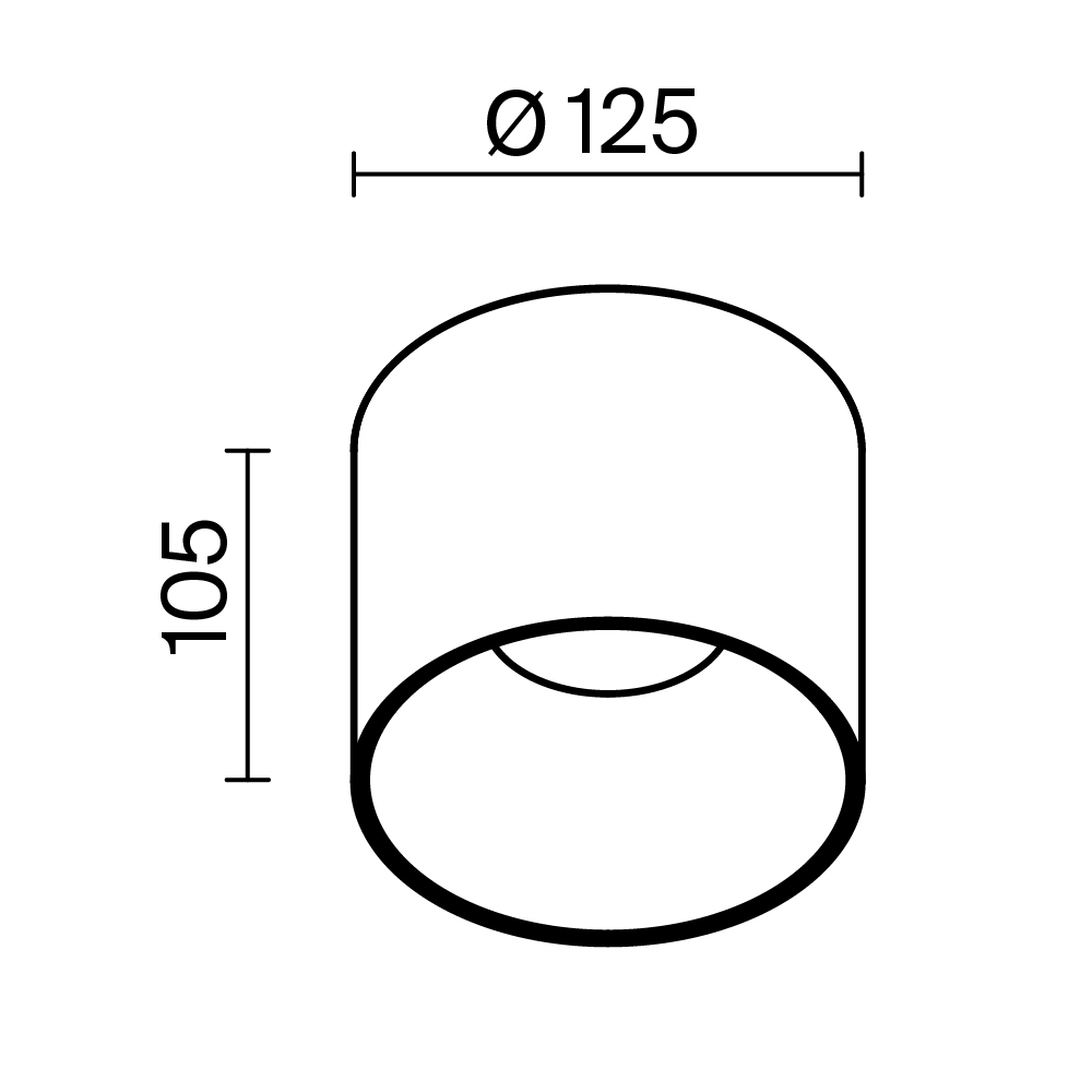 Картинка Потолочный светильник Technical C064CL-01-25W3K-D-RD-B
