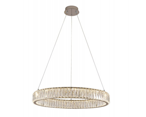 newport 8240 8240/60 chrome , подвесной светильник, chrome сlear crystal d60*h7,6 см led 36w 3100k 3960lm, доставка по Казахстану 