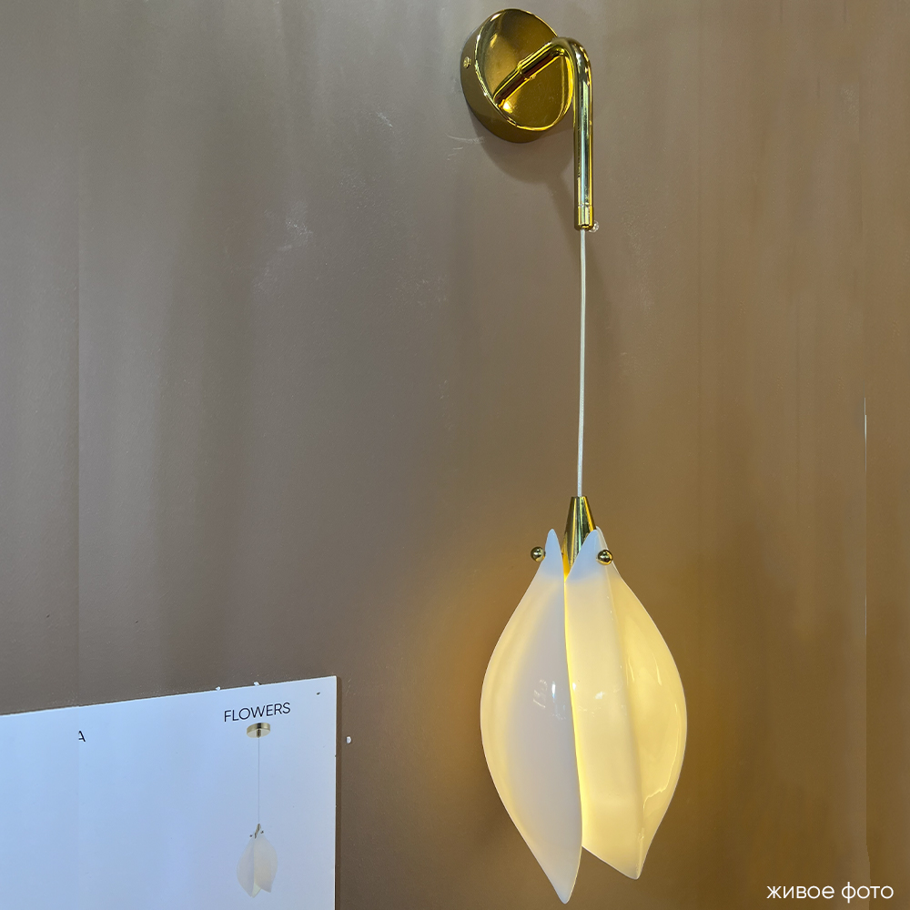 Картинка Настенный светильник Crystal Lux FLOWERS AP1 Crystal Lux 1780/401