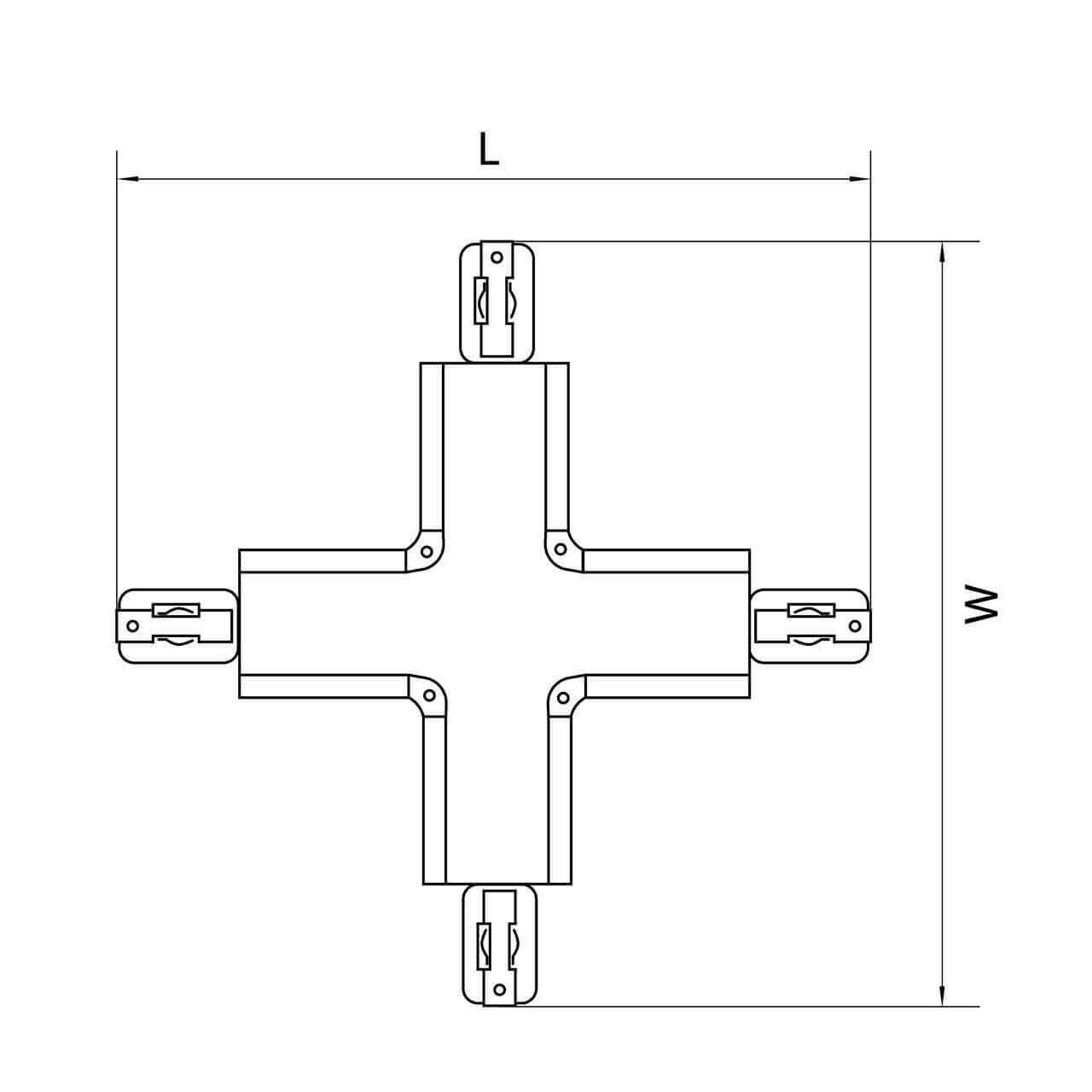 Дополнительная картинка Коннектор X-образный Lightstar Barra 504146