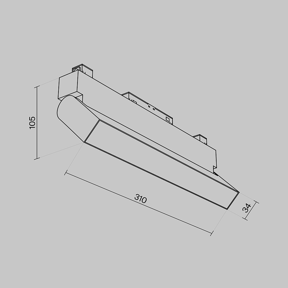 Дополнительная картинка Трековый светильник Technical TR075-2-20W3K-B