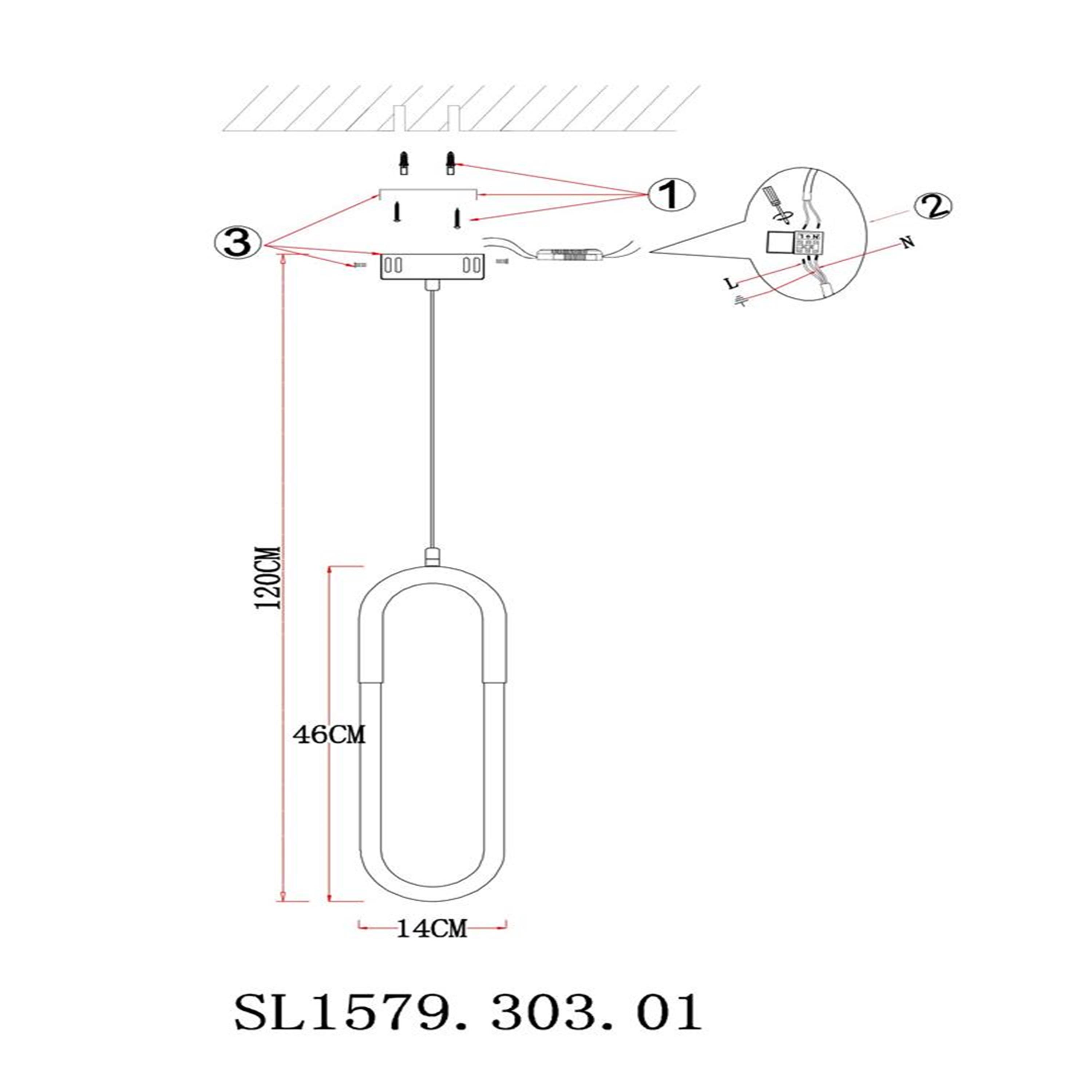 Картинка Подвесной светодиодный светильник ST Luce Mofisto SL1579.303.01