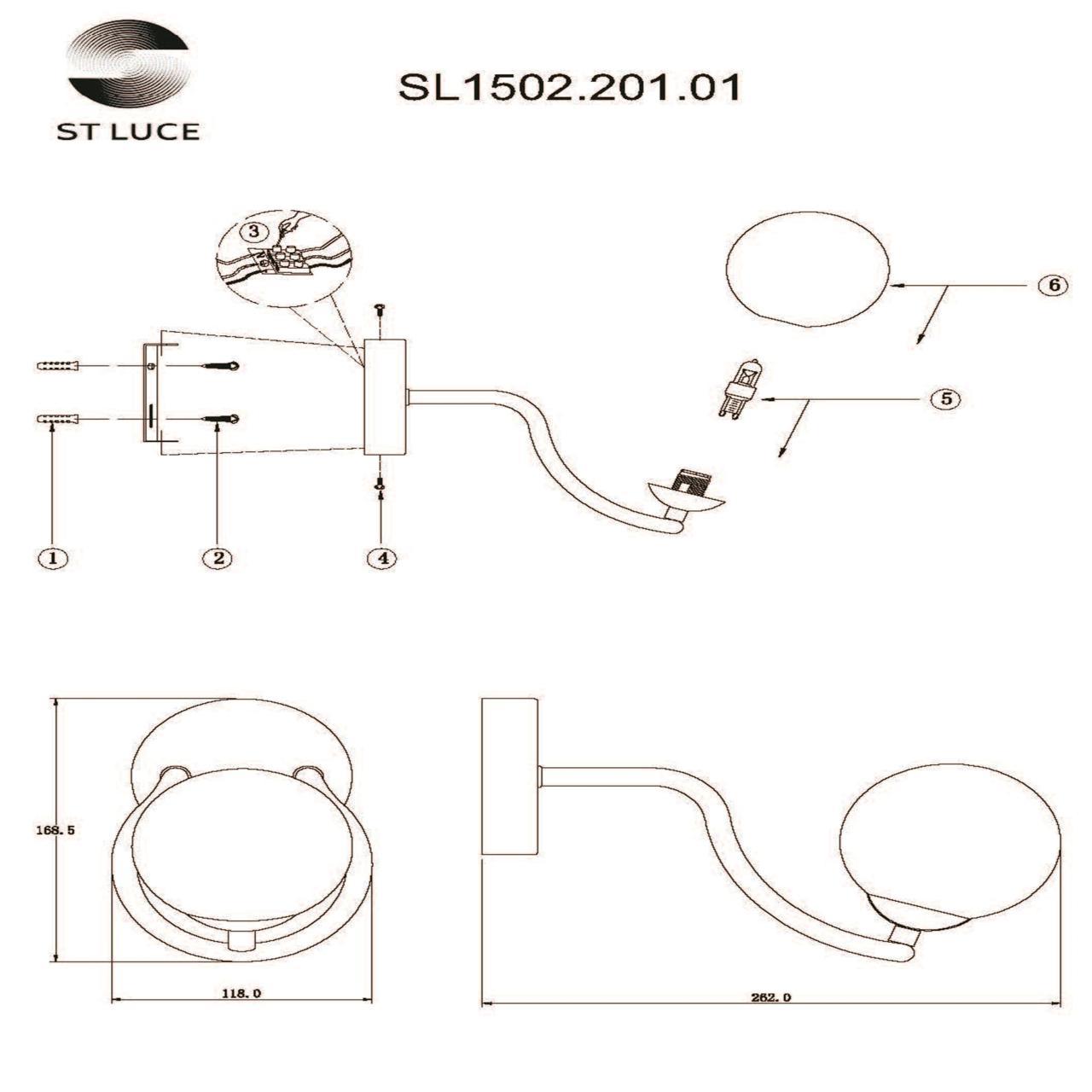 Дополнительная картинка Бра ST Luce Legatezza SL1502.201.01