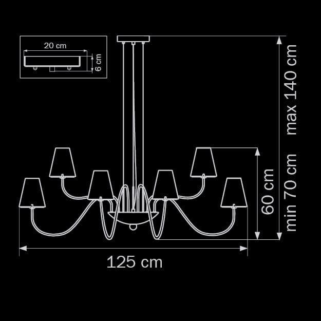 Картинка Подвесная люстра Lightstar Diafano 758214