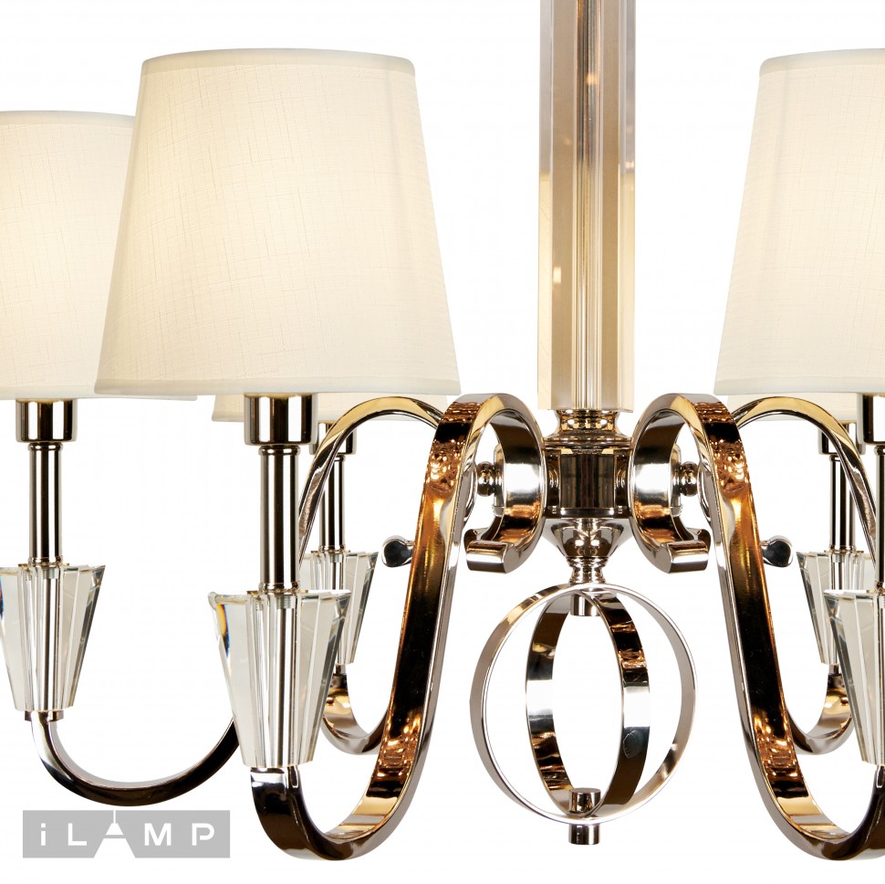 Дополнительная картинка Подвесная люстра iLamp Alesti P2424-6 Nickel