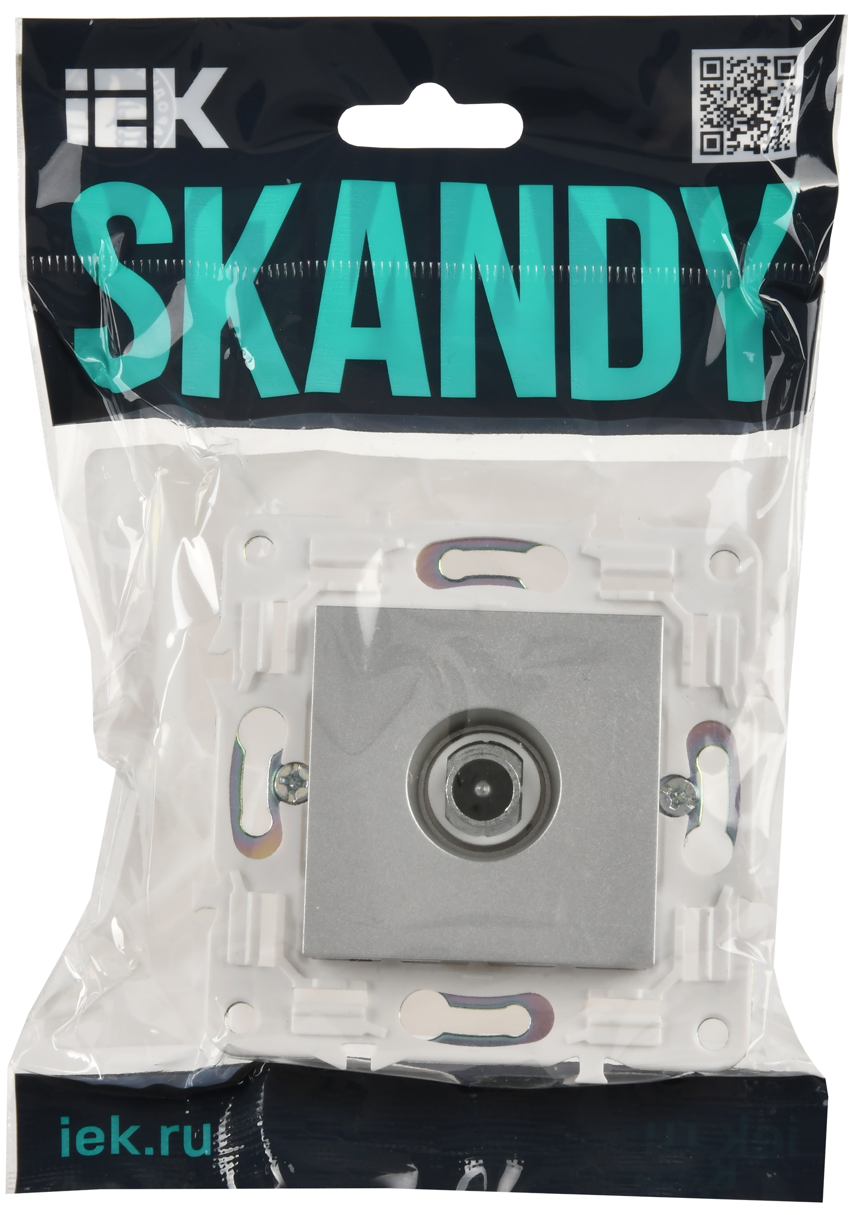 SKANDY Роз. TV проходная SK-A17S сереб. IEK — фото 2