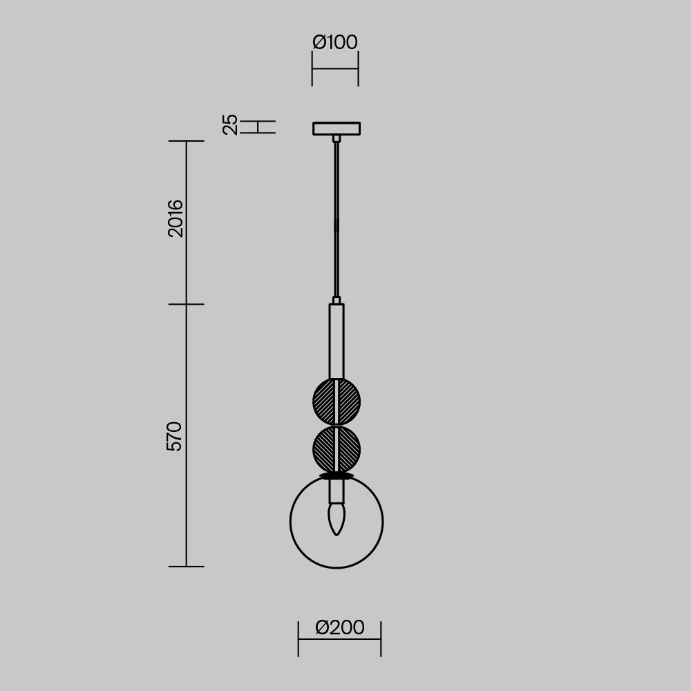 Дополнительная картинка Подвесной светильник Freya FR5482PL-01BS2