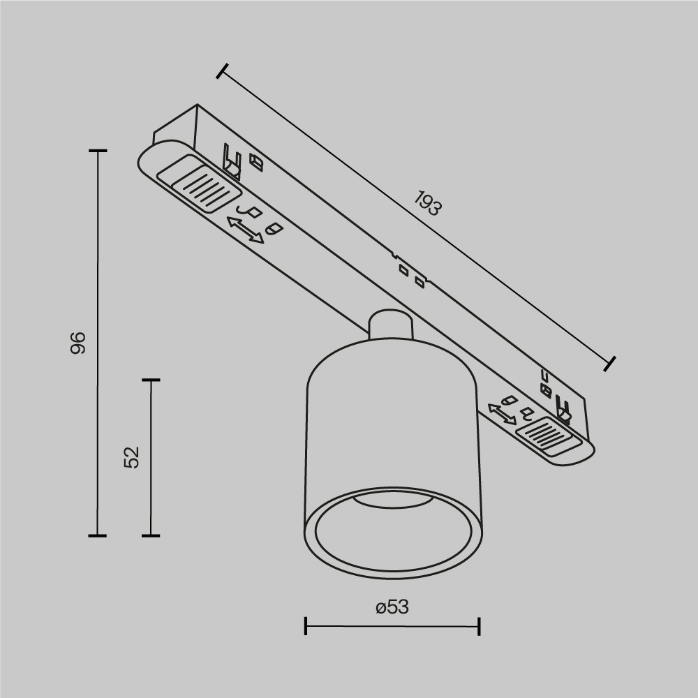 Дополнительная картинка Трековый светильник Technical TR132-2-7W3K-BS