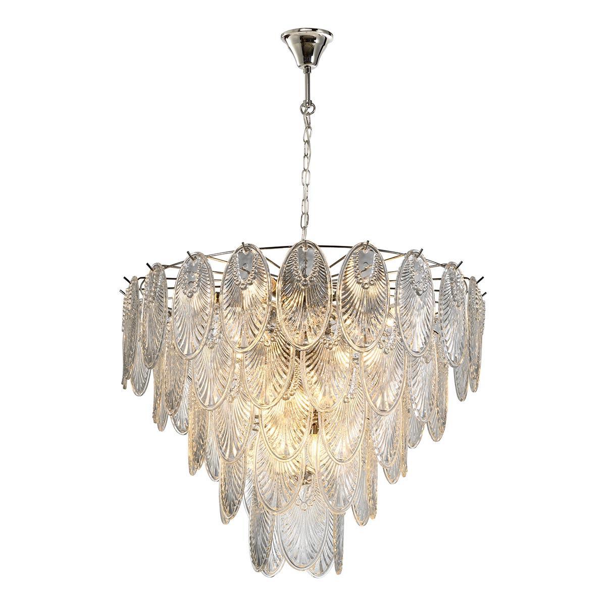 подвесная люстра ilamp gramercy p2548-18 nickel, доставка по Казахстану 