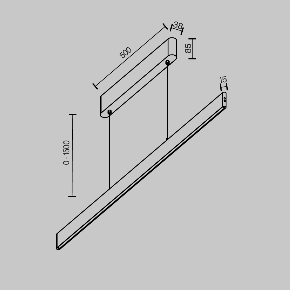 Картинка Подвесной светильник Technical P109PL-36W2.7-6K-B