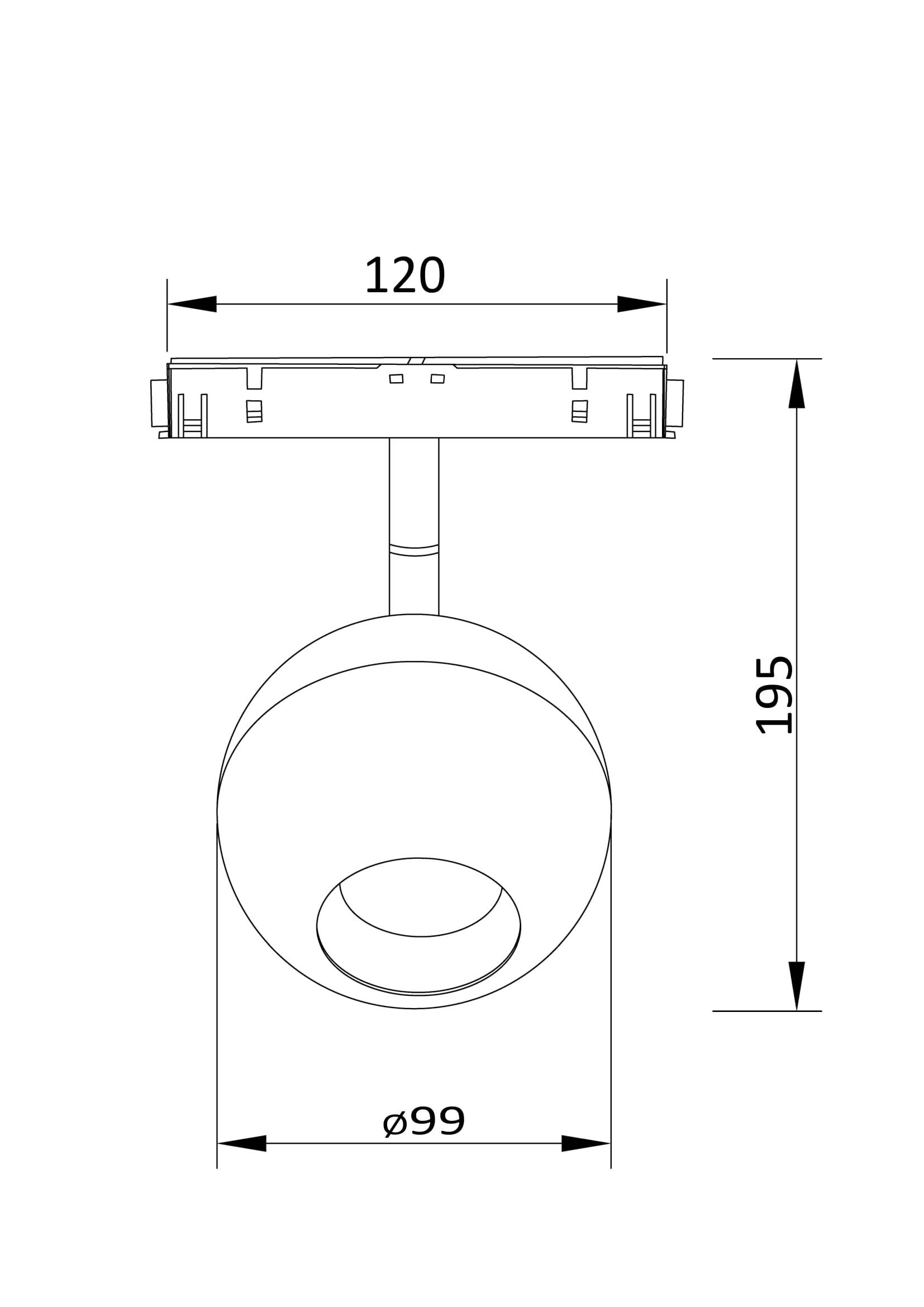 Дополнительная картинка Трековый светильник Technical TR028-2-15W4K-B
