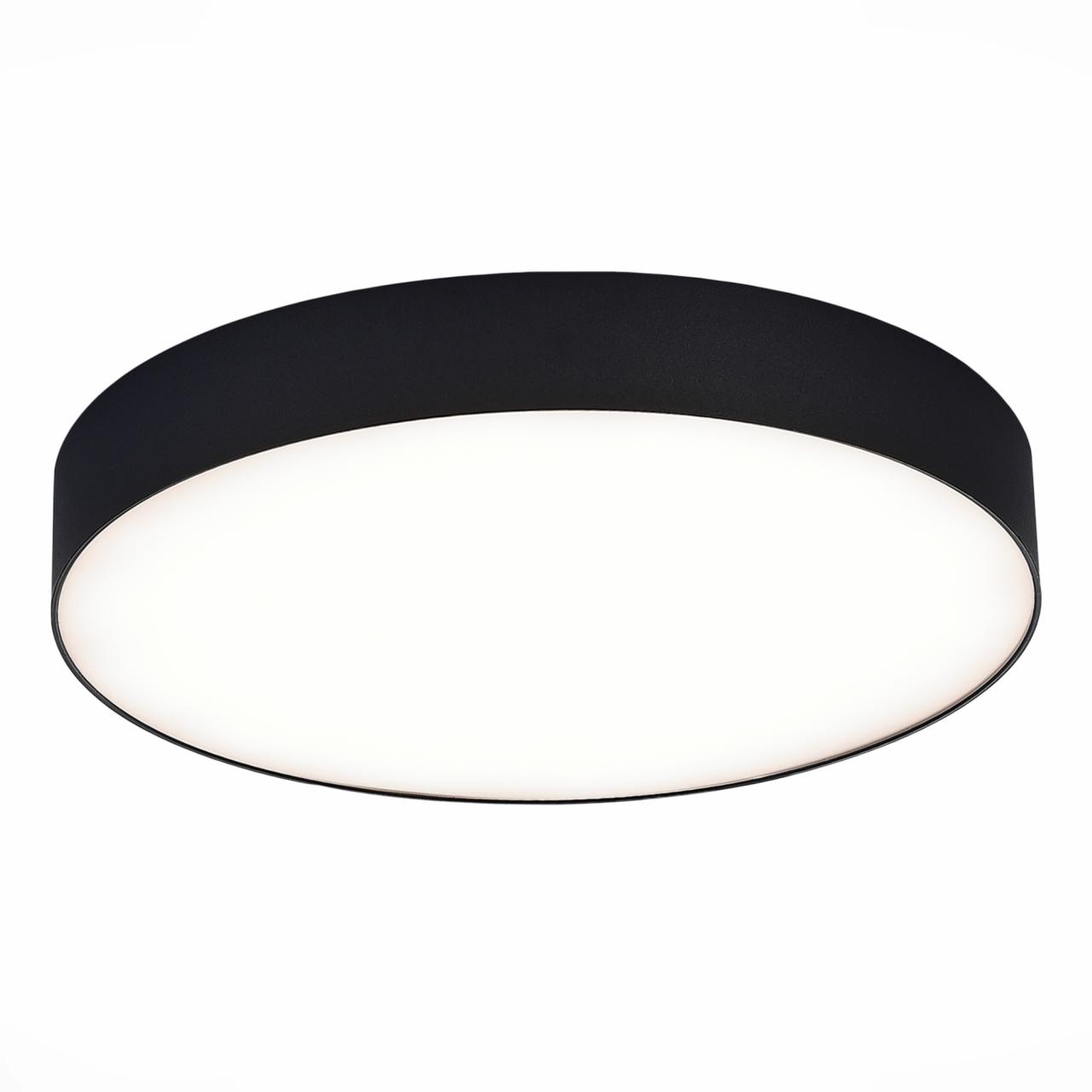 Дополнительная картинка ST606.442.48 Светильник потолочный Черный LED 1*48W 4000K 4 320Lm Ra>85 120° IP20 D400xH55 185-265V