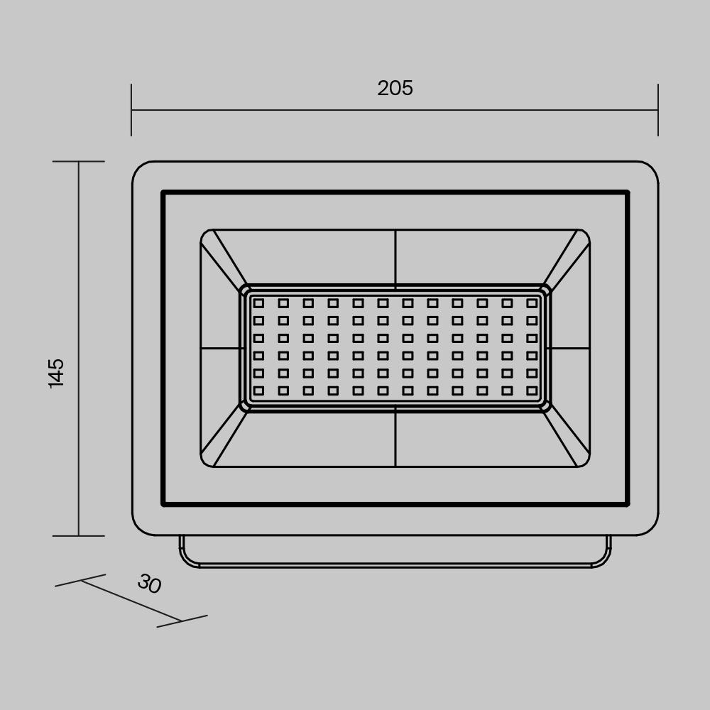 Дополнительная картинка Прожектор Outdoor FL001-L50B4K