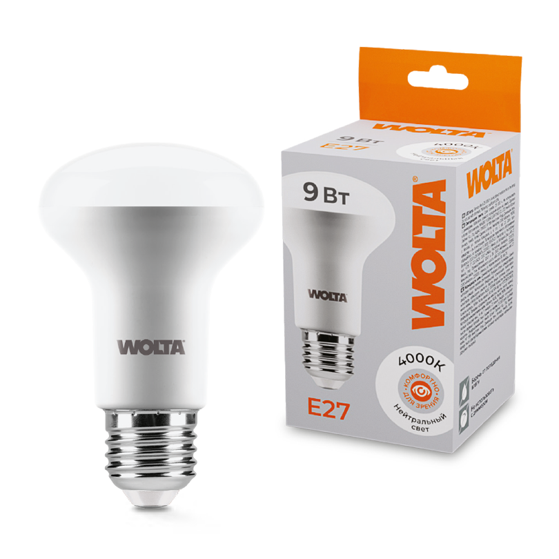 Лампа LED WOLTA 25S63R9E27 4000K купить в Алматы svet.kz
