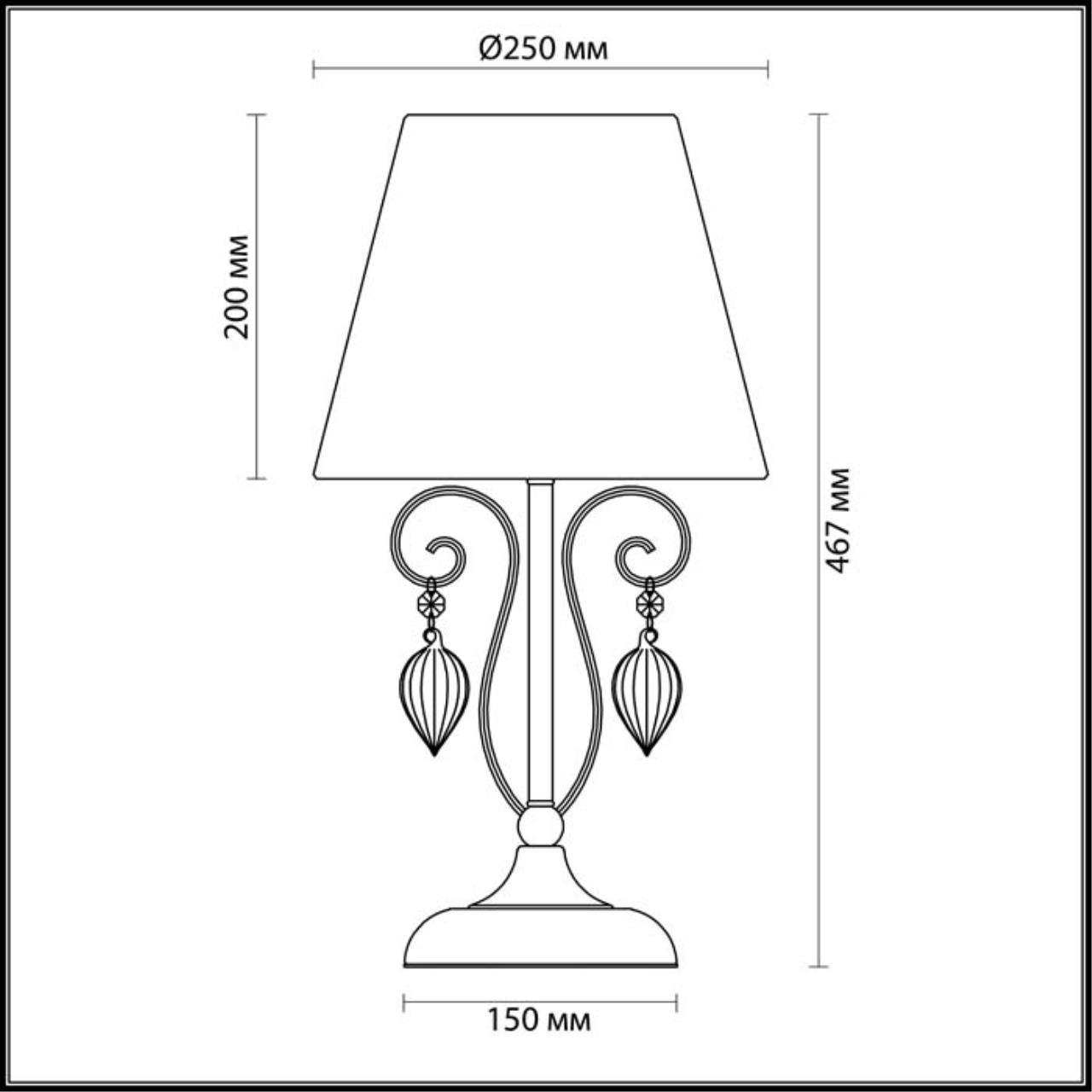 Картинка Настольная лампа Odeon Light Classic Niagara 3921/1T
