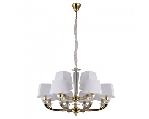 люстры newport 11400 11408+4/c gold , люстра, gold clear crystal shade white d84*h60/150 cm e14 12*60w, доставка по Казахстану 