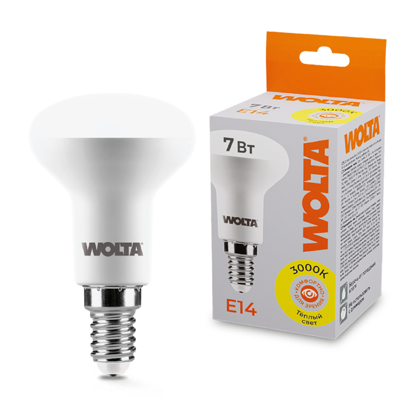 Лампа LED WOLTA 25Y50R7E14 3000K купить в Алматы svet.kz