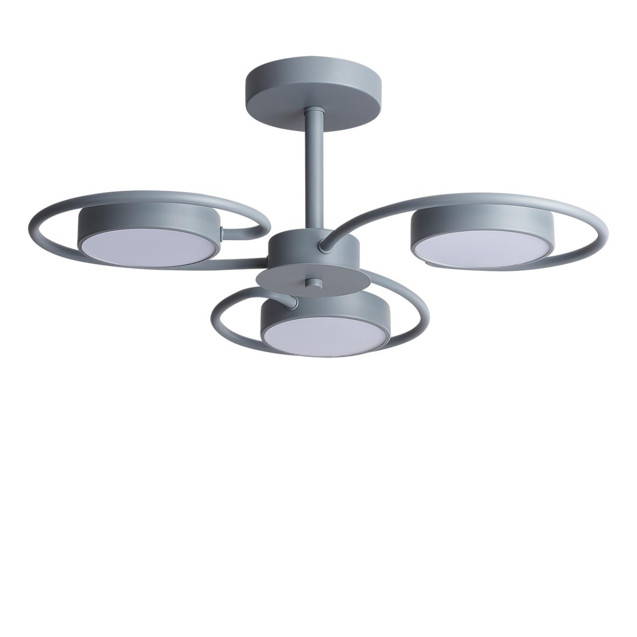 люстры 5658/36cl ledio ln23 серый светильник потолочный led 36w 1844лм 3000-6000к 220v evin, доставка по Казахстану 