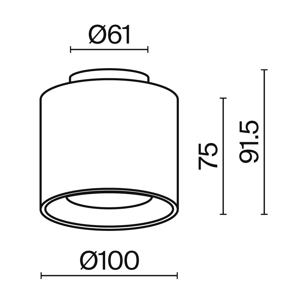 Дополнительная картинка Потолочный светильник Technical C009CW-L12W4K