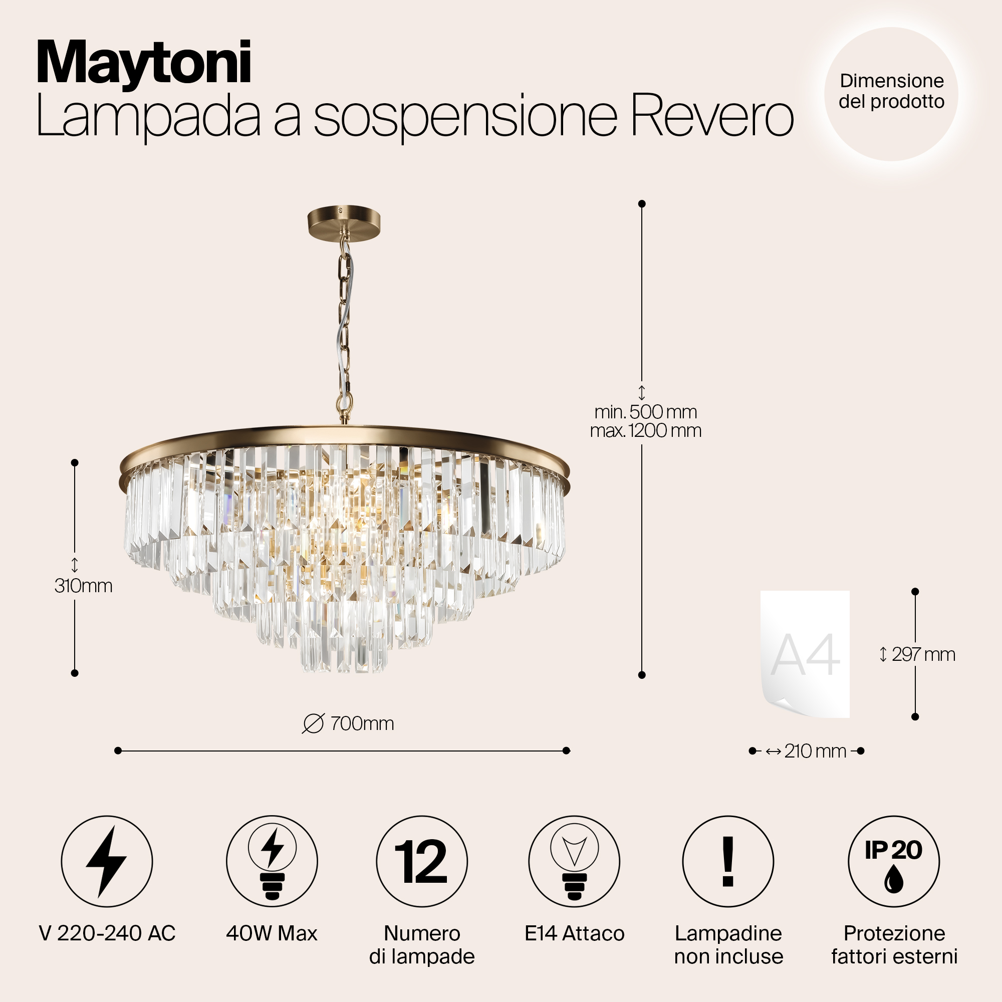 Дополнительная картинка Подвесной светильник Maytoni MOD085PL-12BS
