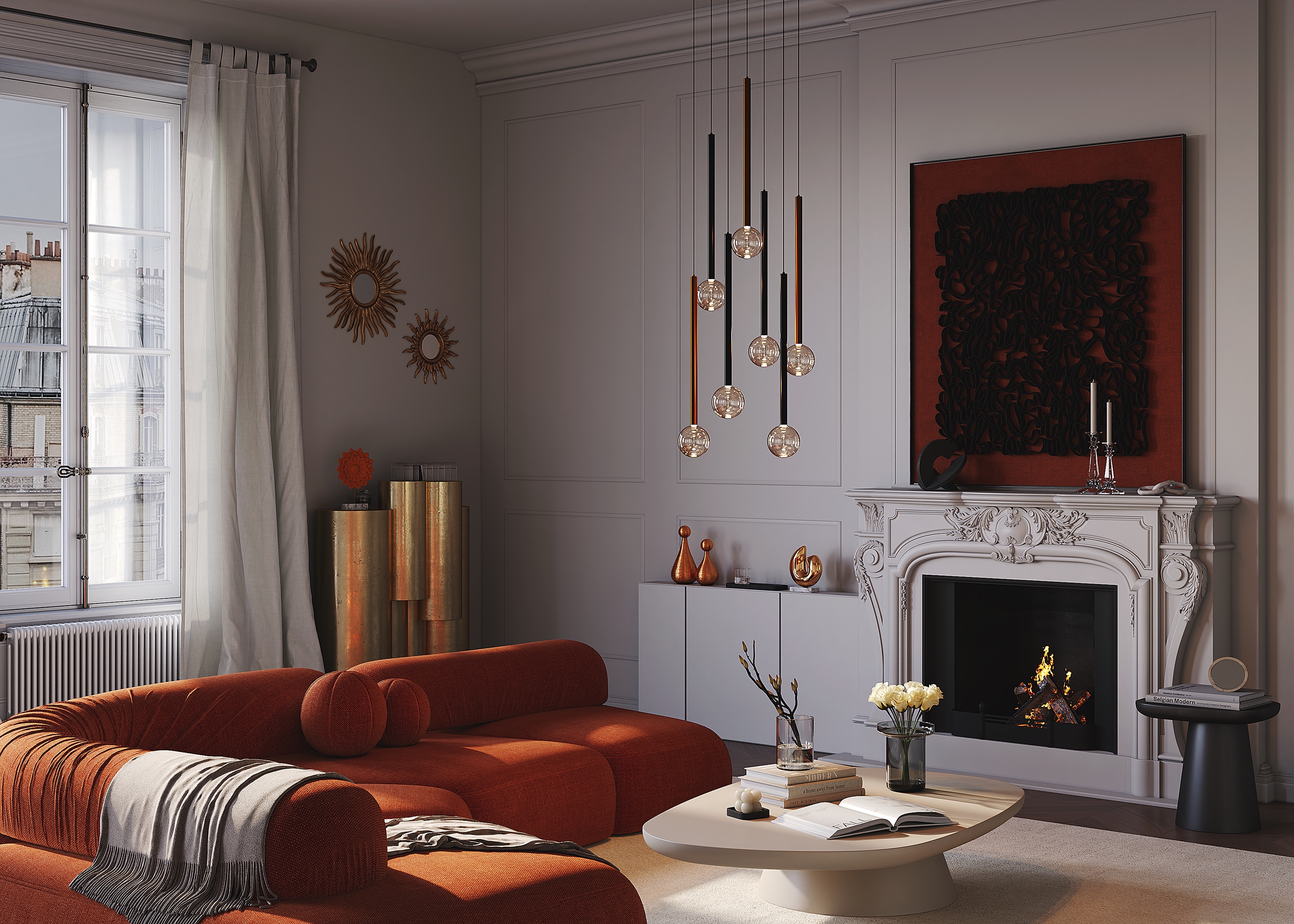 Дополнительная картинка Люстра Maytoni MOD383PL-L40BBS3K