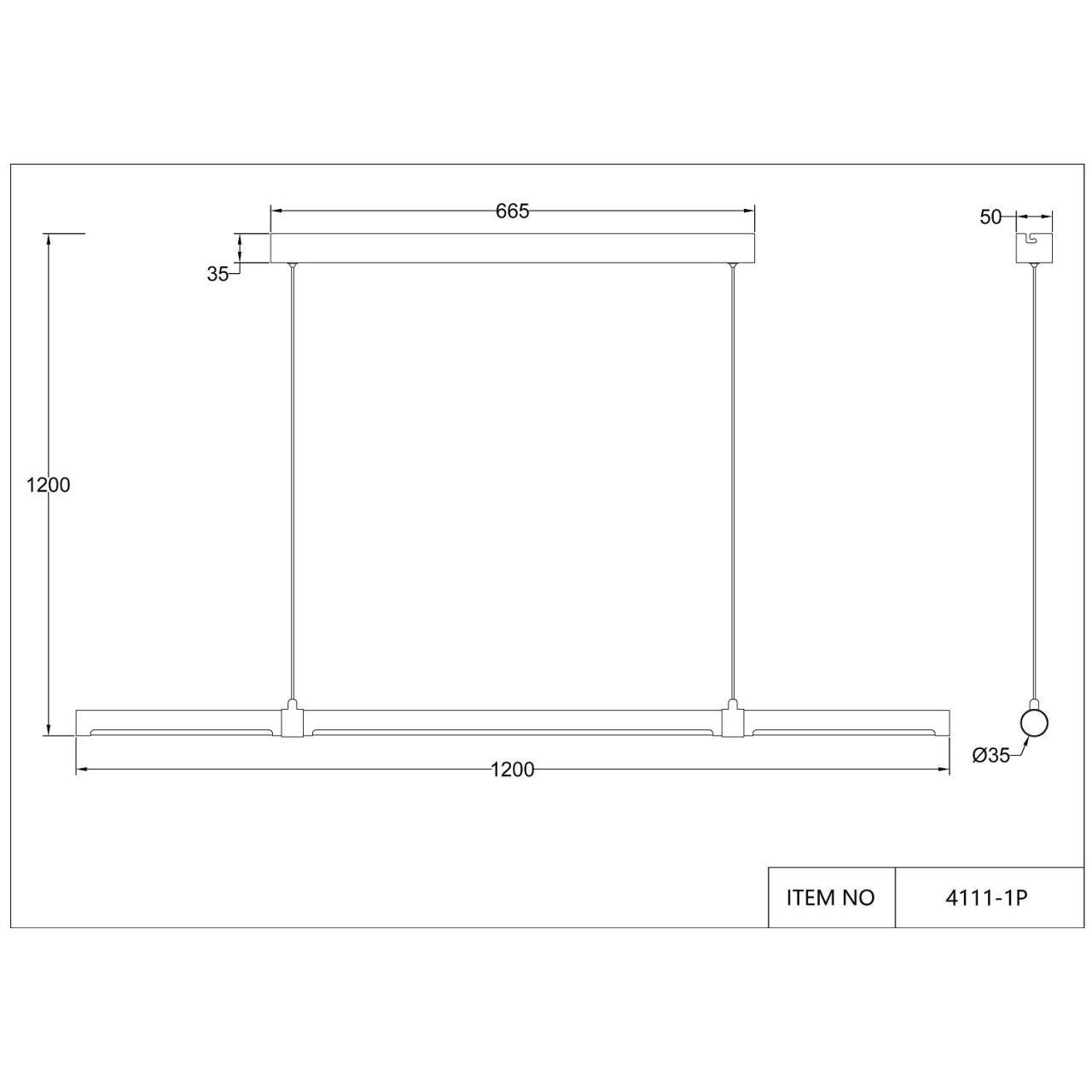 Дополнительная картинка Подвесная люстра Cuero 4111-1P