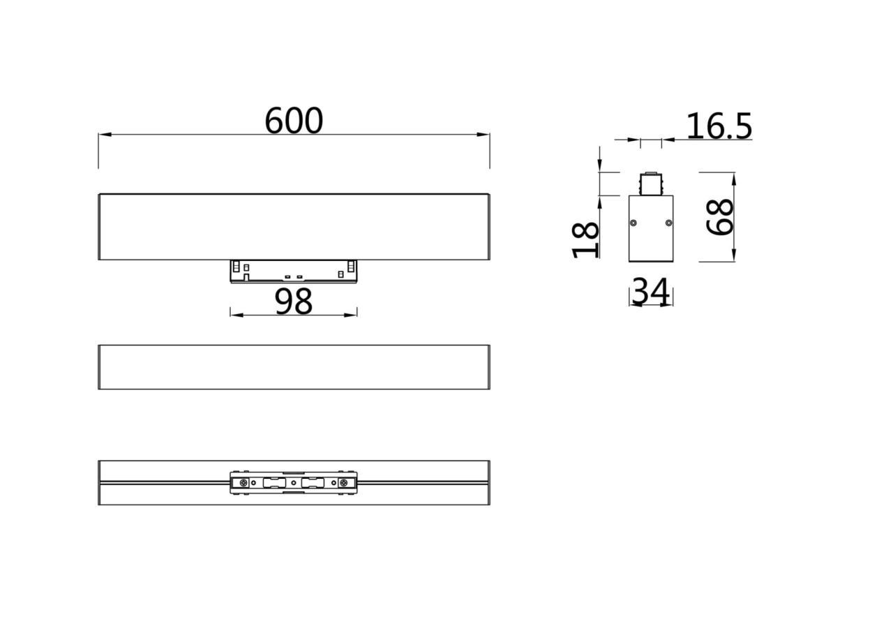 Дополнительная картинка Трековый светильник Technical TR012-2-20W3K-W