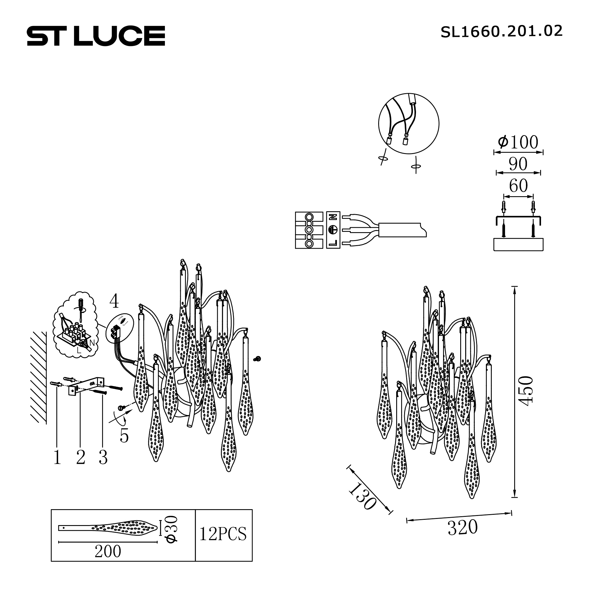 Картинка SL1660.201.02 Светильник настенный ST-Luce 
