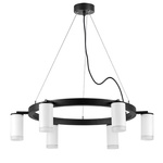 люстры lr0163660 подвесной светильник rullo 6х50w gu10 черный/белый (571016+214436-6+202430-6), доставка по Казахстану 