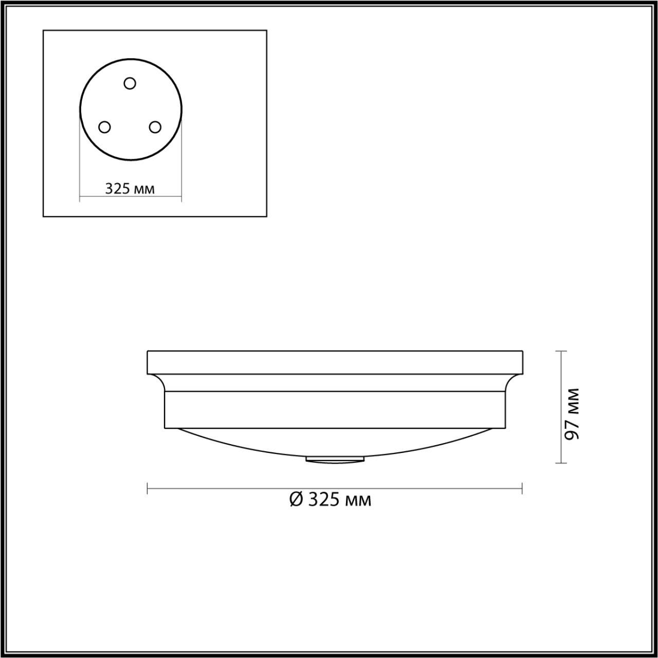 Картинка Настенно-потолочный светильник Odeon Light Walli Marsei 4824/3C