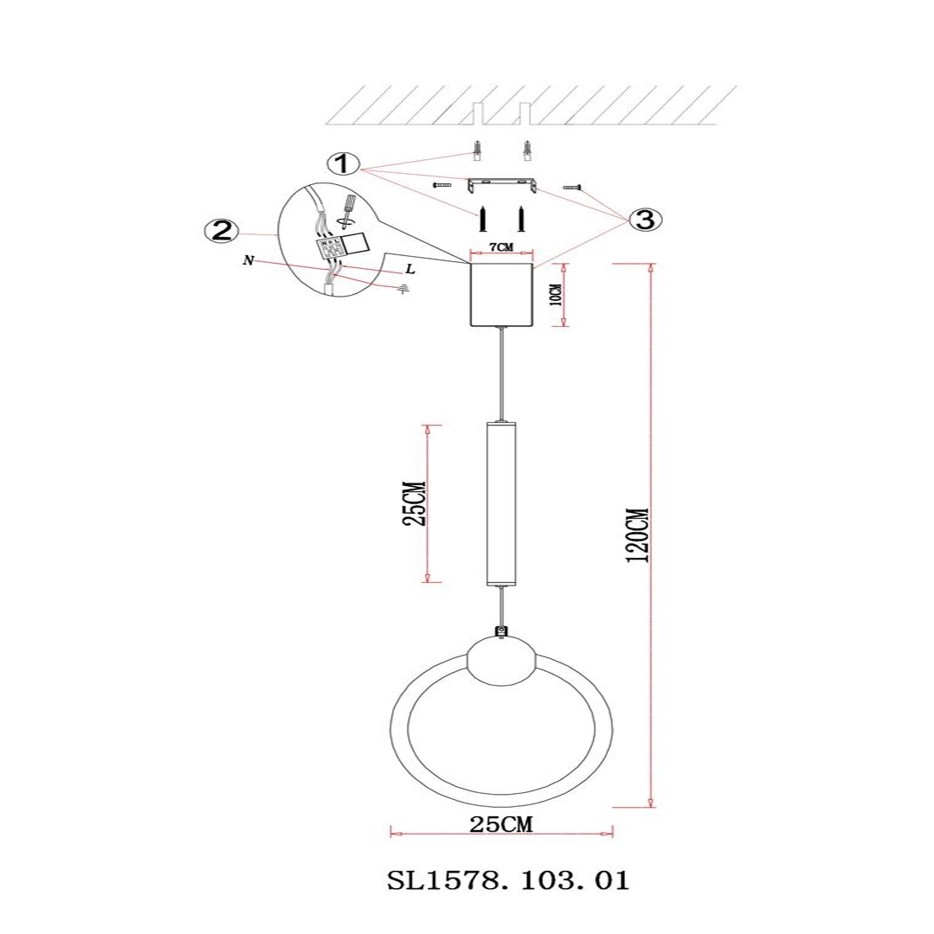 Картинка Подвесной светодиодный светильник ST Luce Giera SL1578.103.01